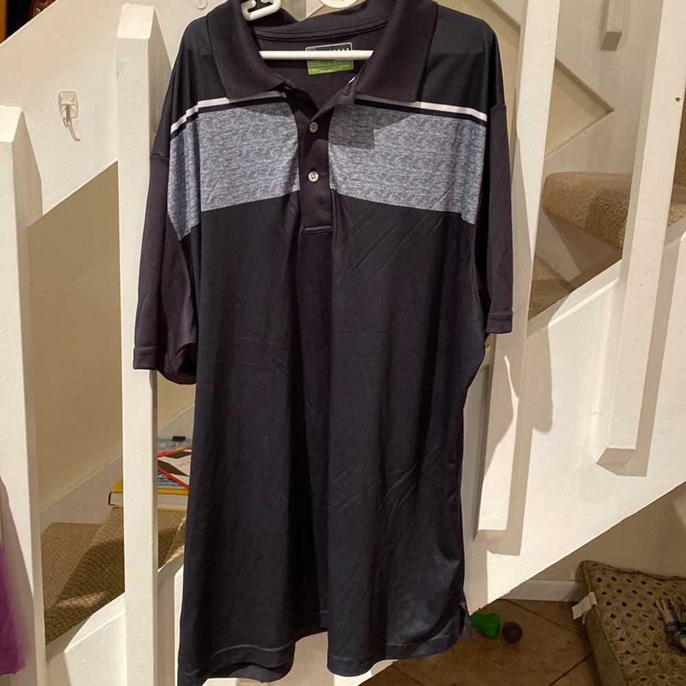 PGA tour black and gray extra-large pro series golf shirt